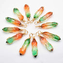New Fashion crystal colorfull pillar Handmade copper wire pendant for jewelry pendants making 20pcs/lot Wholesale free shipping