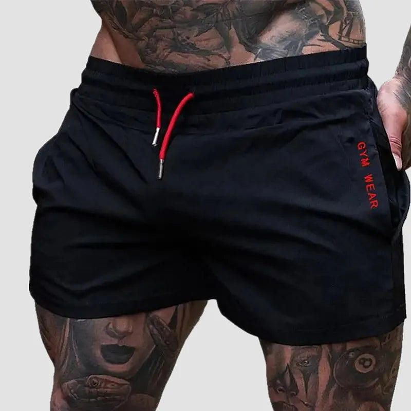 2024 Sports Trendy Quick-drying Three-point Pants Elastic Thin Running Pants Track And Field Training Pants Fitness Beach Shorts