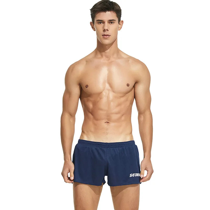 Mens Sexy Low Rise Sport Running Training Shorts Gyms Workout Quick Drying Casual Shorts Joggers Summer Beach Shorts