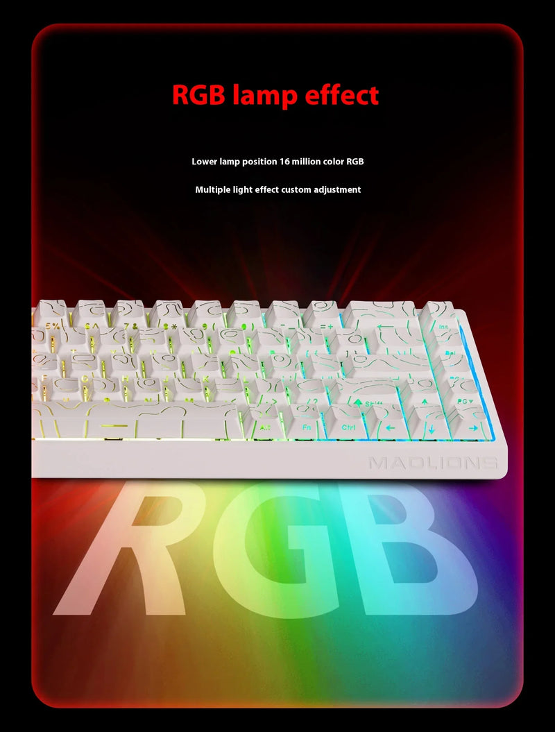 AI MADLIONS Mad60 Mad68 HE Mechanical Keyboard Magnetic Switch Madcatz Mad60he Wired Game Keyboard Rapid Trigger Custom Keyboard