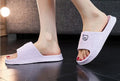 New EVA Women's Slippers Cute Bear Decoration Soft Bathroom Slippers Lithe Thin Non-slip Flat Slippers Home Use