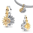 2024 New in Sun Moon Stars Shape Pendant Charm Beads Fits Bracelets Bangle Necklace Women Luxury DIY Jewelry Party Festival Gift