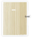 1 Pc Nail Strip Stickers Black/Gold/Rose Gold/Silver Metal Strip Tape Nail Art Adhesive DIY Foil Tips Nail Sticker Decals NK11