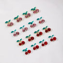 10PCS Alloy 3D Nail Art Cherry Charms Rhinestone Fruit Nails Decoration Supplies Jewelry Accessories Parts Manicure Materails