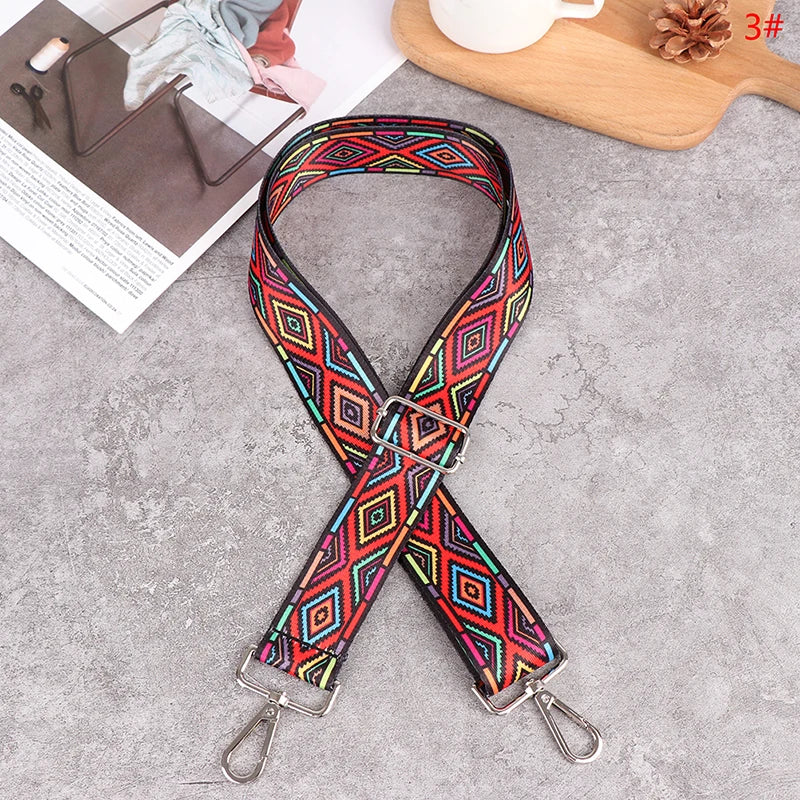 138cm Bag Handle Bag Strap For Women DIY Shoulder Rainbow Handbag Accessories Cross Body Messenger Nylon Belts Bag Straps