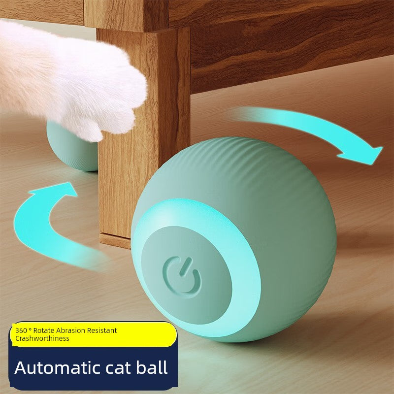 Intelligent Gravity Rolling Ball Automatic Funny Cat Rolling USB Charging Electric Cat Toy Mouse Self-Hi Relieving Stuffy Handy Gadget