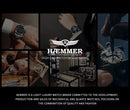 HAEMMER high-end design multifunctional men's watch stainless steel silver diamond face fashionable men's watch waterproof 30ATM