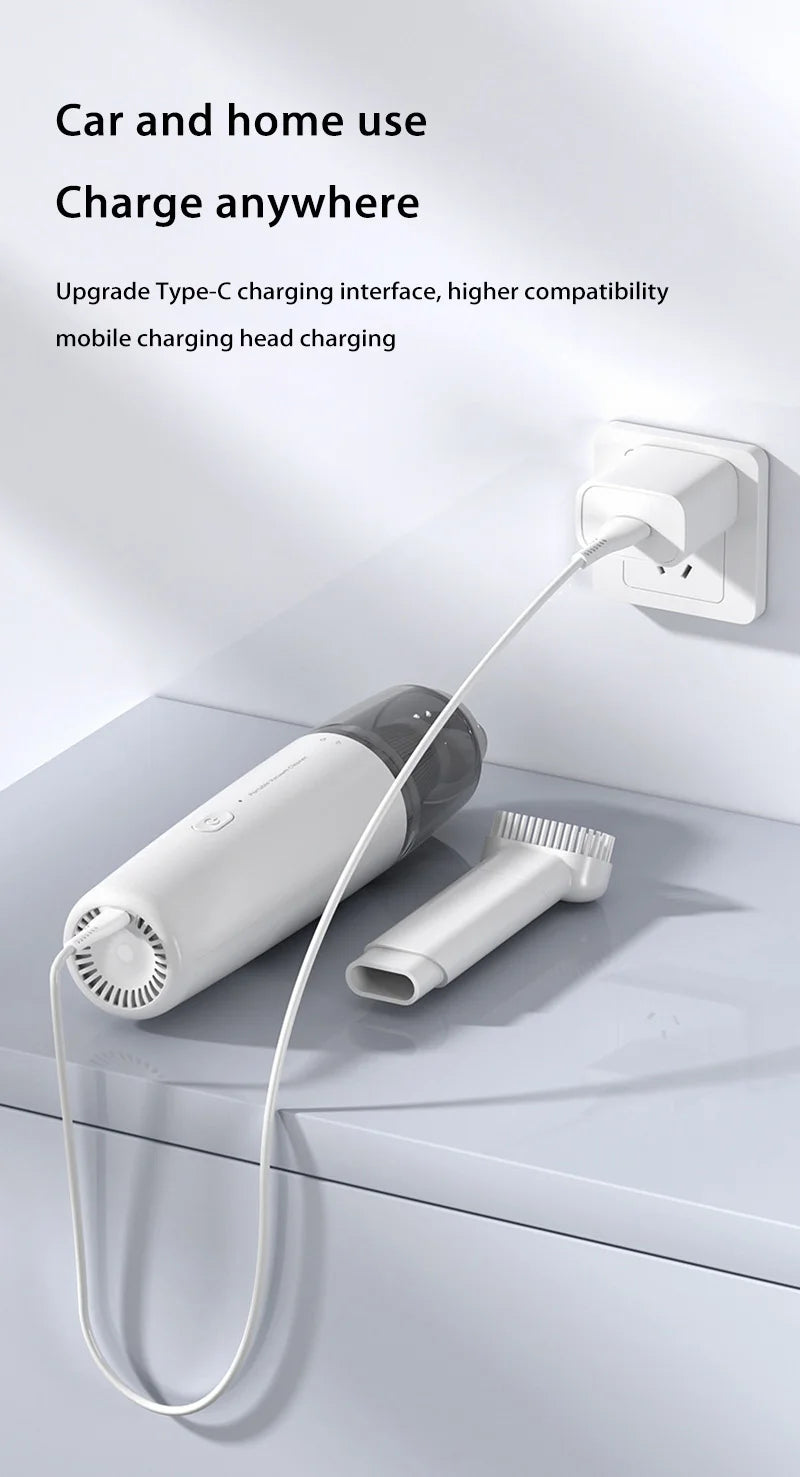 Xiaomi Electric Vacuum Cleaner Car Household Dual Use Portable High Power Handheld Wireless Powerful Dust Remover Deep Cleaning