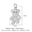 Fashion Cat Horseshoe Copper CZ Cycling Charm Wholesale Bear Butterfly Racket Pendant For Bracelet Necklace Making