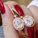 2024 New Bride Engagement Wedding Jewelry Elegant Shiny Mosan Diamond Beautiful Gift Milan Girl Fashion Pendant Earrings