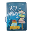New Design Cute Travel Accessories Passport Holder PVC 3D Print Leather Men Travel Passport Cover Case Card ID Holders