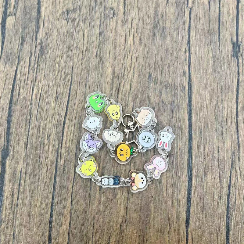 Kpop Idols Cartoon TWICE Lovely Acrylic Cute Keychain Chaeyoung Sana Mina Jeonghan Wonwoo Accessories Fans Birthday Gift