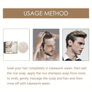 Rice Shampoo Soap Massage Soap Handmade Soap for Face and Bath, Deep Cleansing, Exfoliation, Body Hair Moisturizing