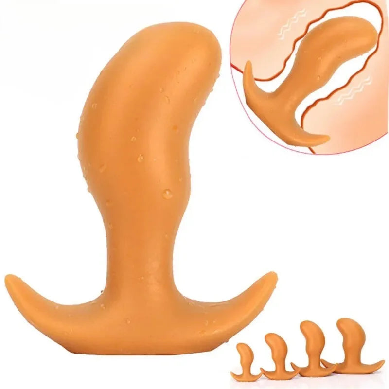 Consolador de tapón anal grande, juguete anal para mujeres y hombres, masaje de próstata, dilatador anal de silicona con forma de huevo enorme.