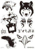 Face Tattoo Bull Head Face Sticker Neck Hand Back Cool Design Sexy Body Art Waterproof Temporary Tattoo Sticker for Man Woman