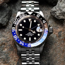 Gold Tow Tone NH34A GMT Movement Diving Watch for Men Automatic Watches Mechanical Swim Jubilee Bracelet 200m Waterproof Date