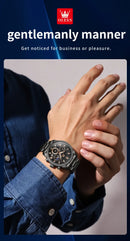 OLEVS 3660 Mens Watch Business Simply Original Quartz Watch Waterproof Luminous Watch For Man Multifunctional Chronograph Reloj
