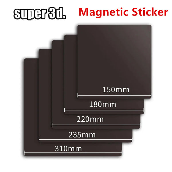 Ender 3 V3 SE Magnetic Sticker With 3M Adhersive 235/310/350mm MK3S 3D Printer Bed Base Build Plate Tape For Creality K1 K1 Max