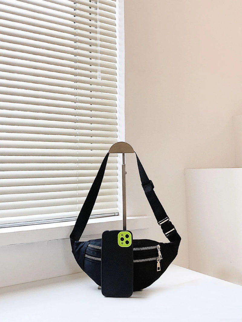 Waist bag men's chest bag shoulder bag crossbody bag waist mobile phone bag sports outdoor travel bag waist bag men's chest bag bag bag ins shoulder bag crossbody bag female student k-style versatile foreign style super hot b