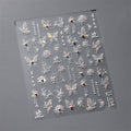 1 pc 5D Embroidery Bee Nail Art Sticker Embossed Butterfly Insect Nail Sticker High Quality Nail Art Design Decoration Sticker