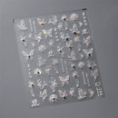 1 pc 5D Embroidery Bee Nail Art Sticker Embossed Butterfly Insect Nail Sticker High Quality Nail Art Design Decoration Sticker