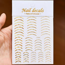 1 Pc Nail Strip Stickers Black/Gold/Rose Gold/Silver Metal Strip Tape Nail Art Adhesive DIY Foil Tips Nail Sticker Decals NK11