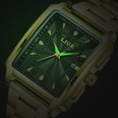 LIGE Gold Stainless Steel Men Watches Quartz Waterproof Luminous Male Clock Business Sport Mens Watch Luxury Calendar Man Watch
