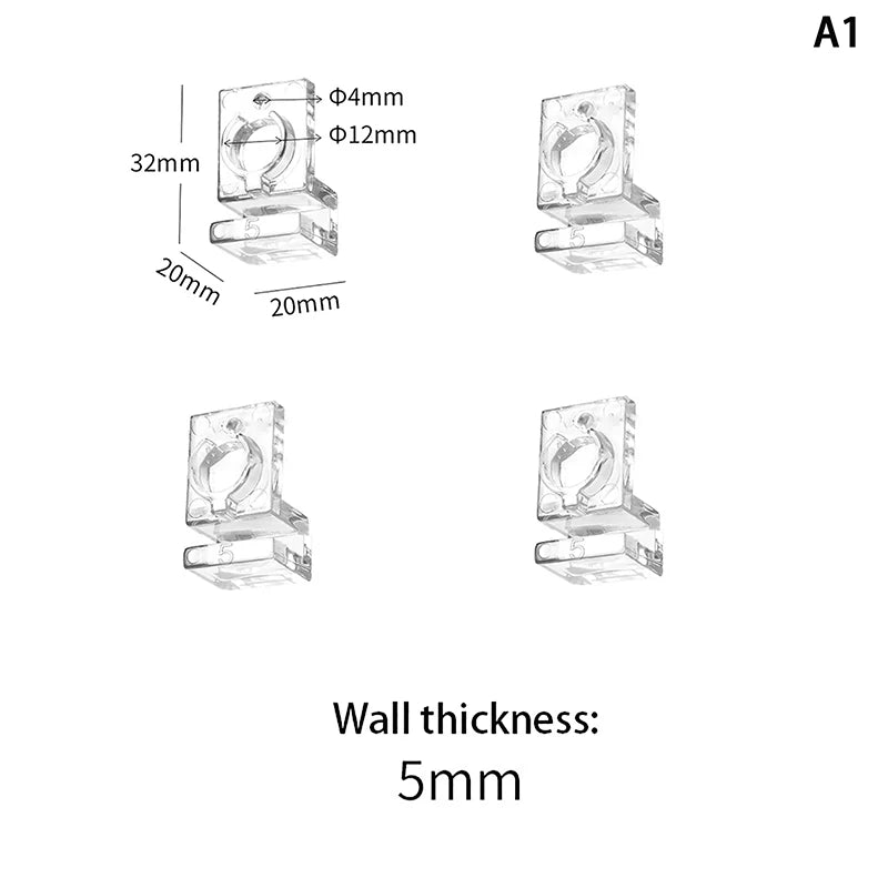 4Pcs/lot Fish Tank Acrylic Clips for 5.5mm~15mm Wall Thickness Aquarium Lid Cover Support Holder Bracket Clamp Stand Supplies