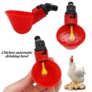 2 Pcs Automatic Chicken Fowl Bowl, Duck Goose Quail Water Feeder, Poultry Hen Coop Waterer Drinking Cups Easy Installation