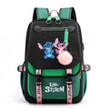 Disney Lilo Stitch Backpacks Teenager USB Charging Laptop Backpack Women Men Rucksack Travel Bag Mochila