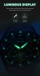 OUPINKE 3240 Automatic Watches Men 44mm Large Dial Tungsten Steel Strap Skeleton Flywheel Mechanical Watch for Men Luxury Watch