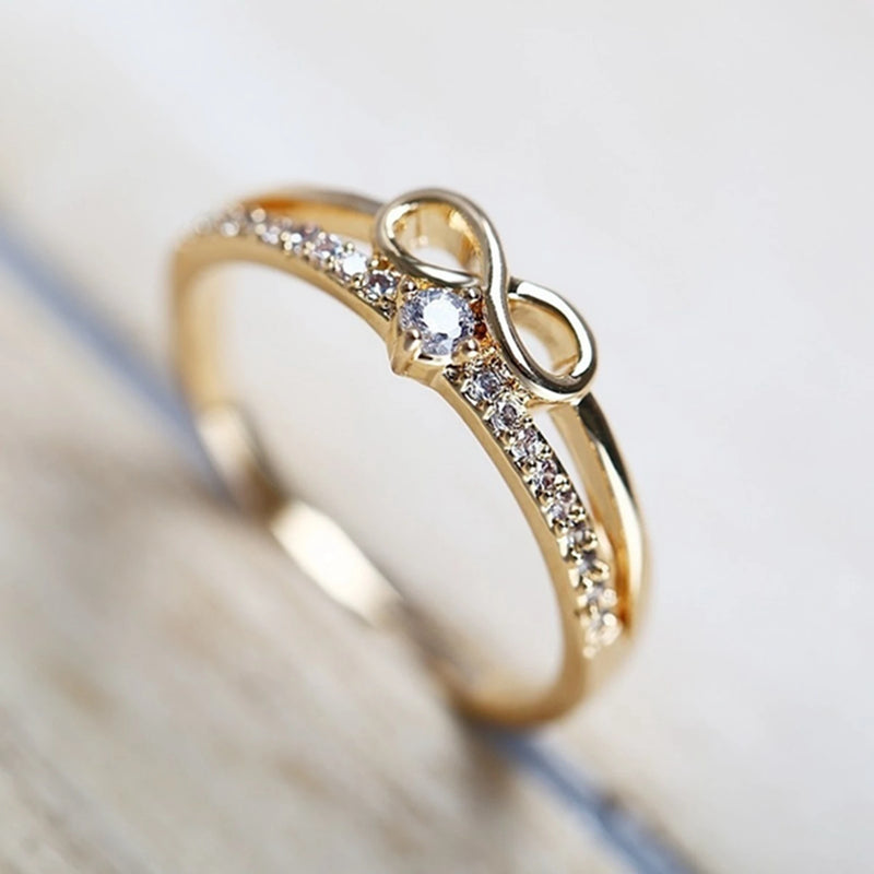 Luxury Infinite Love Rings Engagement Wedding Ring Fashion Female Promise Ring for Women Therapy for Weight Loss Lymphatic Ring