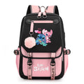 Disney Lilo Stitch Backpacks Teenager USB Charging Laptop Backpack Women Men Rucksack Travel Bag Mochila