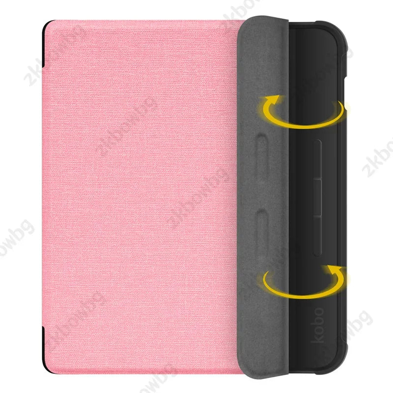 Magnetic Cover For Kobo Libra Colour 2024 Release 7" eBook with Soft TPU Back Cover For Kobo Libra2 2021 HandStrap Smart Case