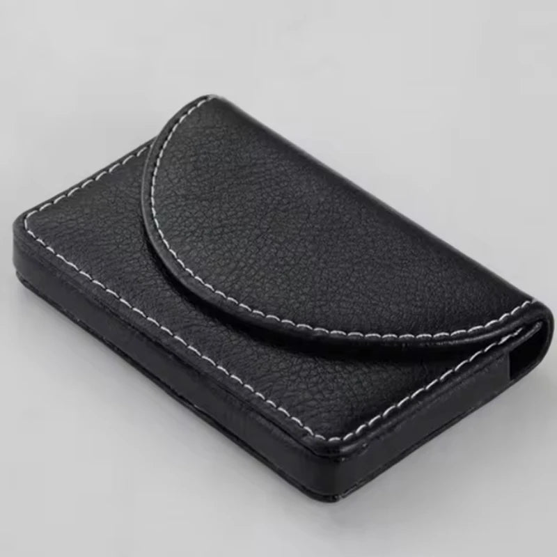PU Leather Business Card Holder Professional Credit Card Case With Magnetic Shut RFID Large Capacity Wallet For Men Office
