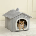 Foldable Pet House Removable Washable Cat House Puppy Cave Sofa Pet Bed House for Extra Small Dogs and Small and Medium Cats