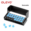 OLEVO Aluminum Dental Burs Holder Sterilizer Case Drills Block for High/Low Speed Bur Organizer Box With Silicone Autoclavable