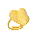 Stainless Steel Big Heart Rings For Women Men Gold Color Open Ring Female Male Fashion Party Finger Jewelry Gift 2024 New Trend