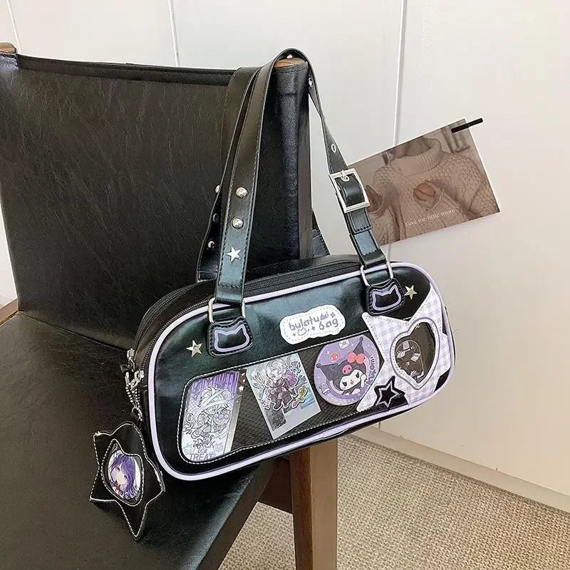 HAEX Y2K Harajuku Women Ita Bags Fashion 2024 Lolita JK Uniform Crossbody Shoulder Bags Subculture Individuality DIY Bolso Mujer