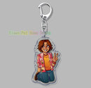Hot Horror Game Chibis Keychains for Accessories Bag Cute Jimmy Curly Anya Sallyface Keyrings Jewelry Friends Gamer Gaming Gifts