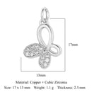 Fashion Cat Horseshoe Copper CZ Cycling Charm Wholesale Bear Butterfly Racket Pendant For Bracelet Necklace Making