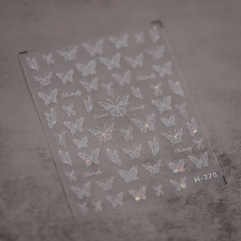 1 pc 5D Embroidery Bee Nail Art Sticker Embossed Butterfly Insect Nail Sticker High Quality Nail Art Design Decoration Sticker