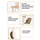 140cm Sisal Rope Cat Climber Tree Wall Mounted Scratching Post Interactive Play Toys Jungle Gym for Indoor Cats Pet Furniture