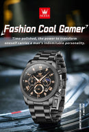OLEVS 3660 Mens Watch Business Simply Original Quartz Watch Waterproof Luminous Watch For Man Multifunctional Chronograph Reloj