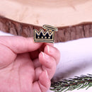 Charles the First Crown Enamel Pin Cute Cartoon Metal Badge Brooch Backpack Hat Decoration