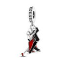 925 Sterling Silver Boy Girl and Heart Shape Pendant Charm Couple Lovers Bead Fit Pandora Original Bracelet DIY Jewelry Making