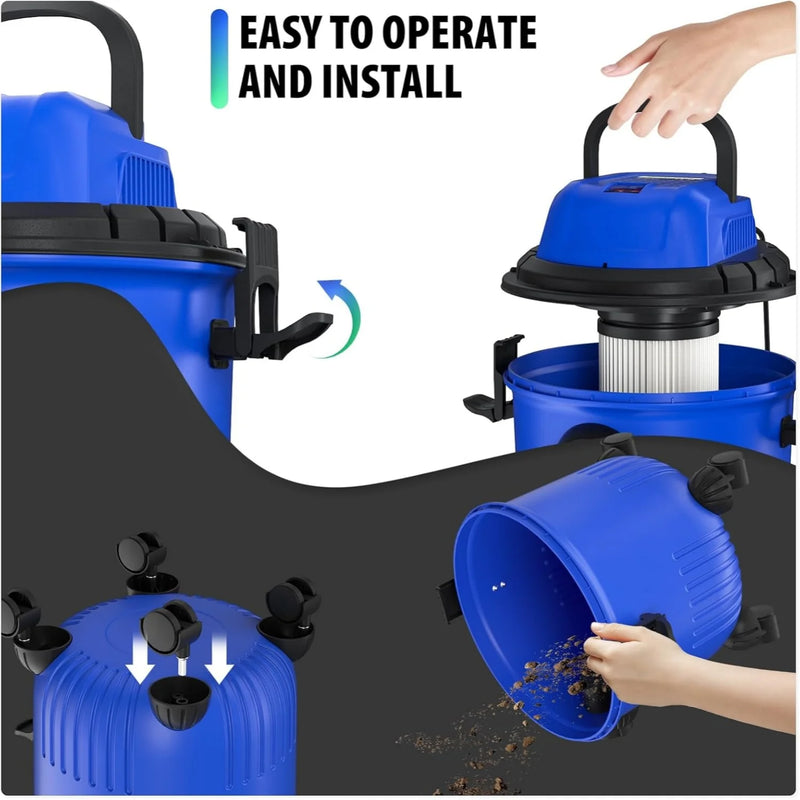 BRIEFNESS Wet & Dry Vacuum Cleaner Household Vacuum Cleaner HEPA Filter with Blower Function Multi-Purpose Vacuum Cleaner