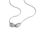 Yhpup 316L Stainless Steel Casting Metal Golden Bean Removable Pendant Necklace PVD Waterproof Office Lady Daily Jewelry Gift