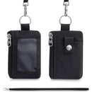 Wallet ID Badge Holder Waterproof Nylon Zipper Pouch and Lanyard Student Bus Transfer Cards Cash Coin Travel Bag RFID Blocking