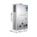 VEVOR 6L 8L 10L 12L 16L 18L LPG  LPG Gas Water Heater Domestic Instant Tankless Propane Tankless Gas Water Heater
